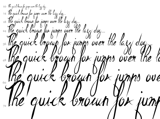 Elegant Dragon font waterfall